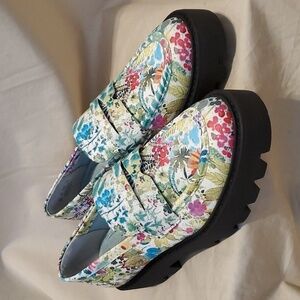 Franco Sarto Floral L-Balin Penny Loafers SZ 7
